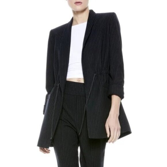 Alice + Olivia Jackets & Blazers - Alice + Olivia Size Medium Kylie Pinstripe Shawl Collar Blazer